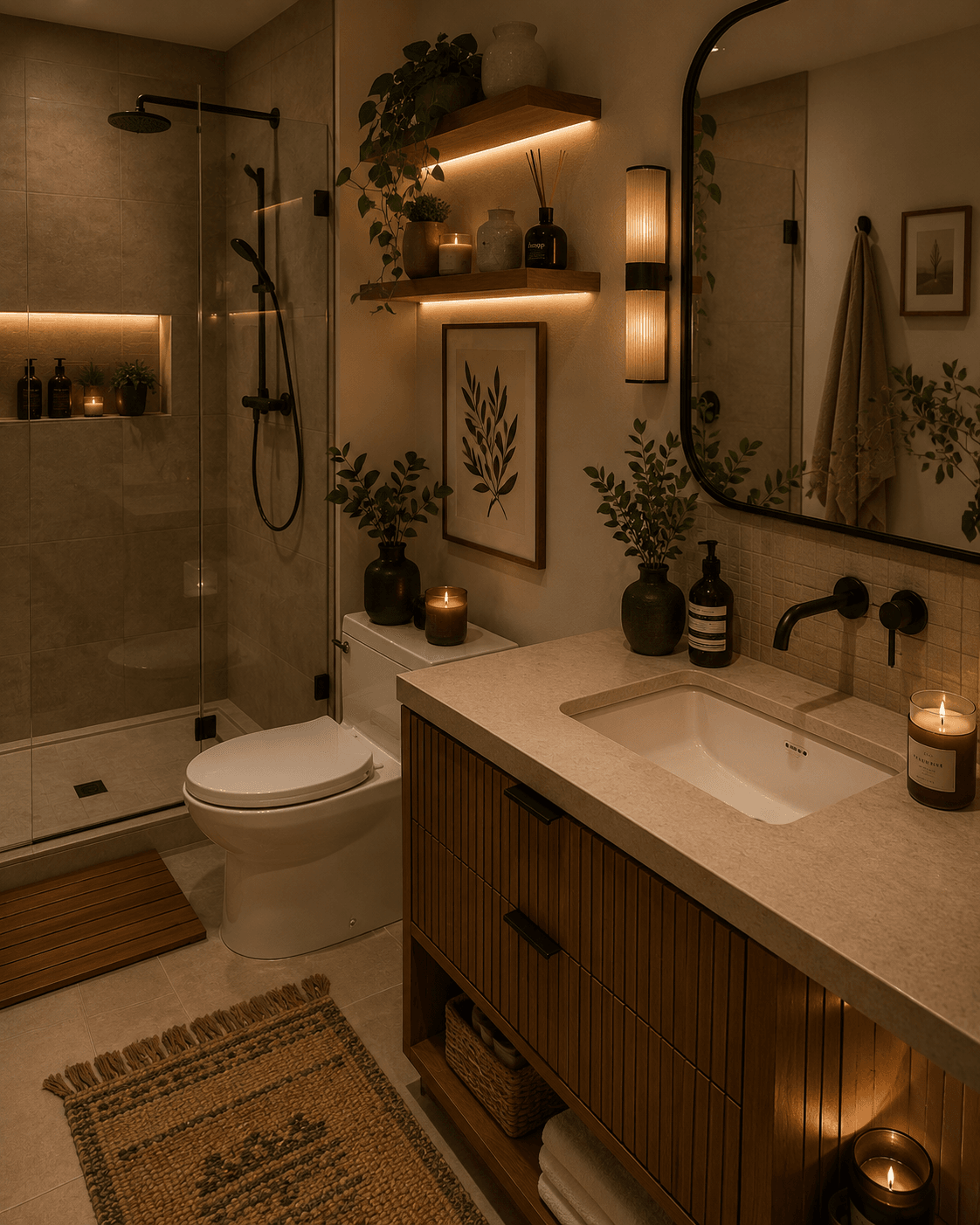 Bathroom with fresh linens